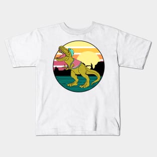 Wild West T-Rex Kids T-Shirt